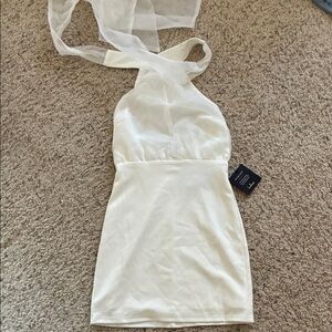 Lulu's White Backless Mini Dress